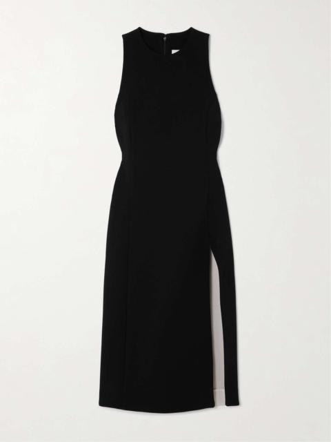 AMI Paris Wool-crepe midi dress