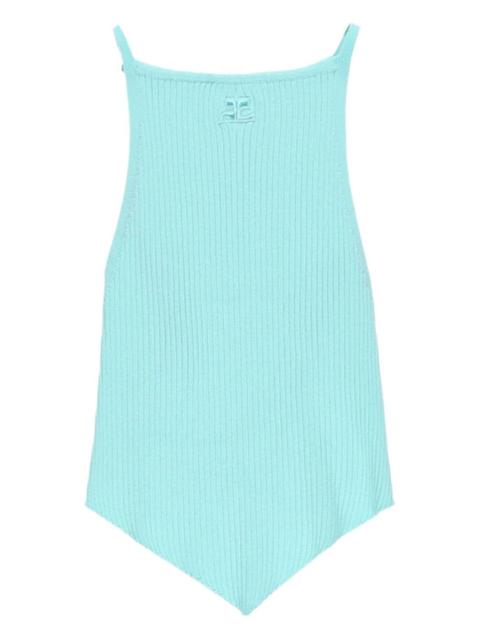courrèges ribbed tank top