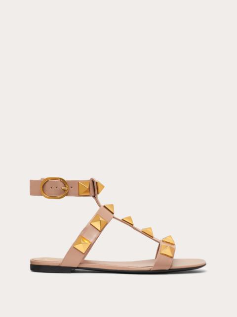 Valentino ROMAN STUD FLAT CALFSKIN SANDAL