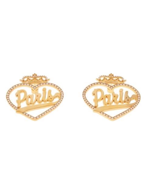 BALENCIAGA Paris Souvenir Enjoy Earrings in Gold