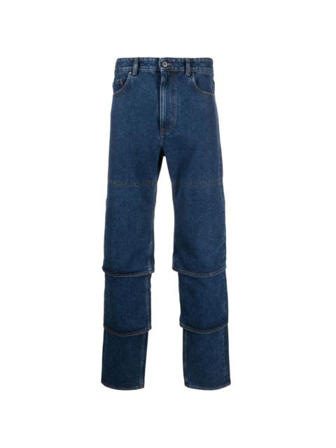 Multi-Cuff layered-design jeans