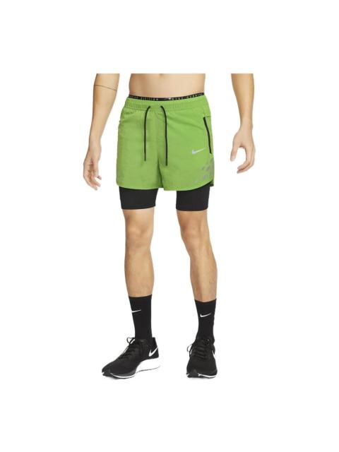 Nike Nike Run Division Pinnacle Solid Color Logo Sports Shorts Green DM4764-377