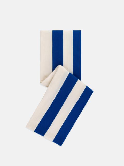 J. PRESS MADE-IN-ENGLAND WHITE & ROYAL WOOL SCHOOLBOY MUFFLER