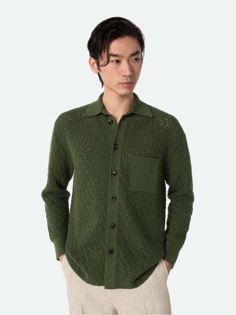 Bottega Veneta Cotton Crochet Knit Shirt