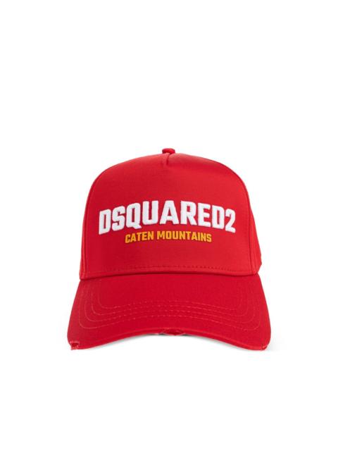 DSQUARED2 distressed-effect embroidered baseball cap