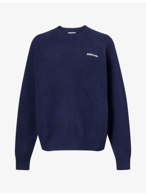 ADANOLA Embroidered-Logo Oversize Cotton-Knit Jumper