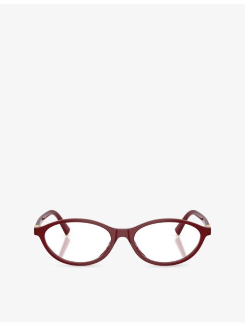 Miu Miu MU 09XV Oval-Frame Acetate Optical Glasses