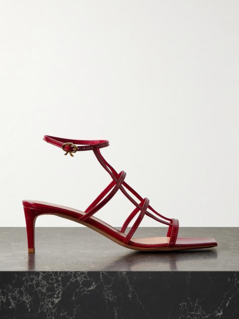 Gianvito Rossi 55 Glossed-leather Sandals