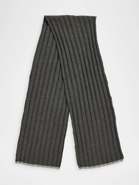 Brunello Cucinelli Men's Cashmere Ribbed Scarf