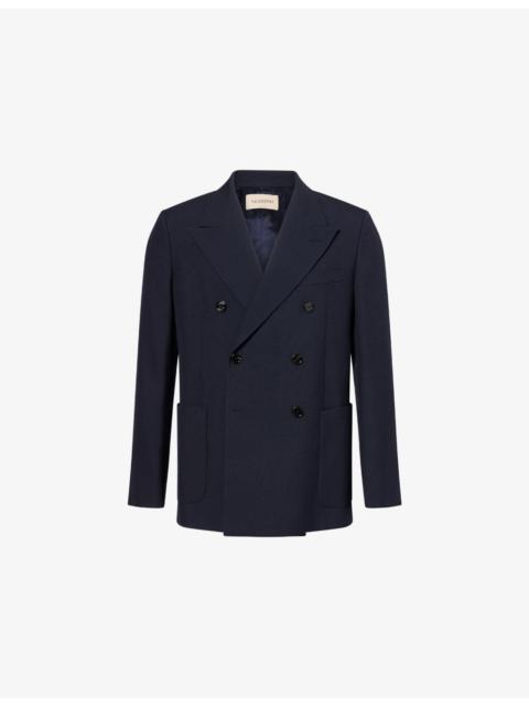 Valentino Double-Breasted Formal Wool Jacket