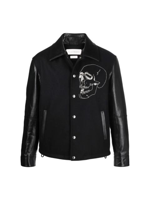 Alexander McQueen skull-embroidered jacket