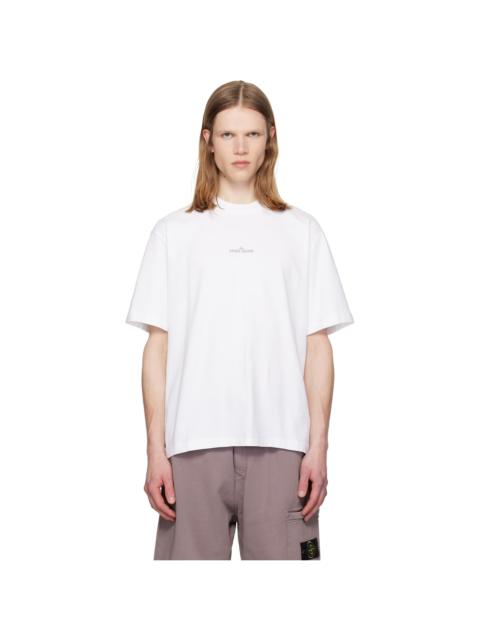 Stone Island White 2100001 Combed Organic Cotton Jersey T-shirt