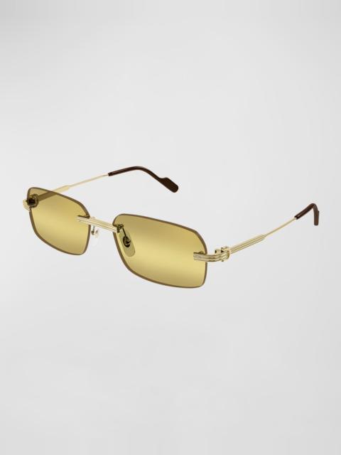 Cartier Men's CT0271Sm Rimless Rectangle Sunglasses