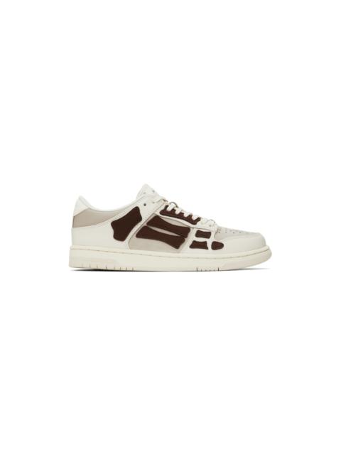 AMIRI Beige & Brown Skel Top Low Sneakers