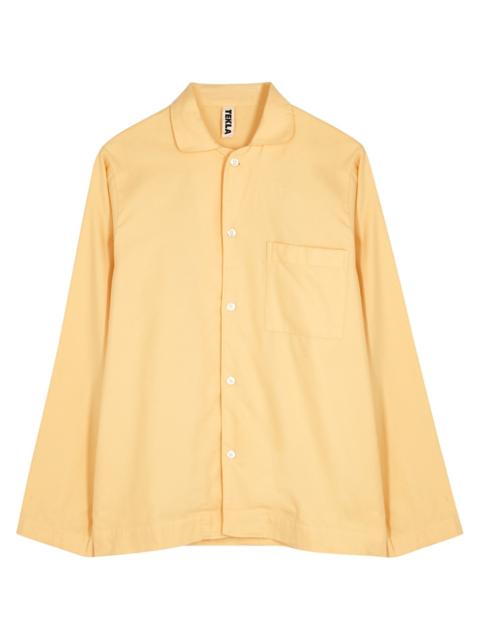 TEKLA Tekla Unisex Yellow Flannel Pyjama Top, Top, 100% Organic Cotton