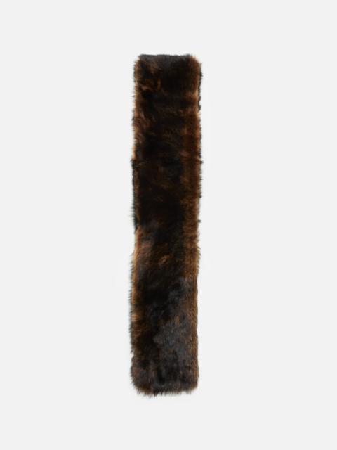 Acne Studios Shearling scarf - Rust brown