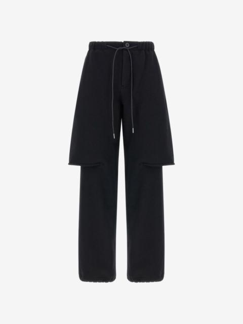 sacai trompe l'oeil layered-design trousers
