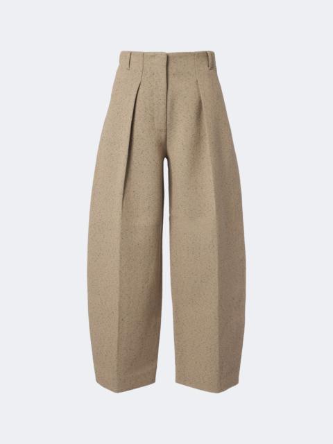 JACQUEMUS Ovalo cotton and wool-blend barrel-leg pants