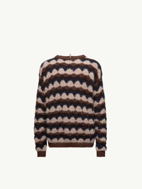 Moncler Grenoble Geometric Jacquard Wool Blend Sweater