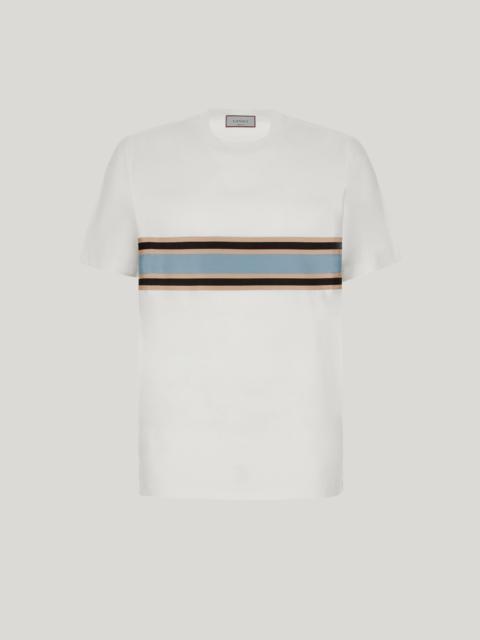 Canali WHITE COTTON T-SHIRT