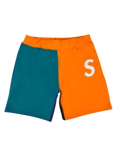 Supreme S Logo Colorblocked Sweatshort 'Orange'