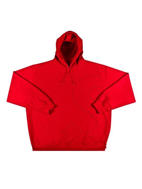 Supreme Laser Cut S Logo Hooded Sweatshirt 'Red'
