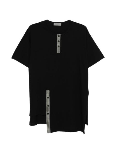 Yohji Yamamoto button asymmetric T-shirt