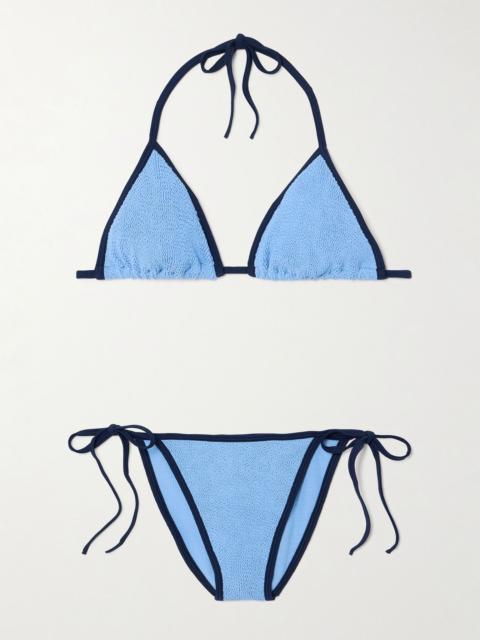Hunza G Gina seersucker bikini Blue