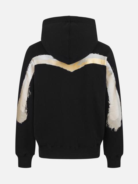 EVISU Brushstroke Daicock Print Relax Fit Hoodie