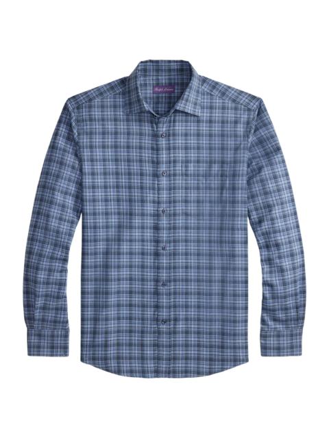 Ralph Lauren Men's Aston Brushed Cotton Plaid Button-Front Shirt - Vintage Indigo Plaid