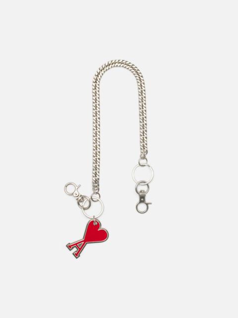 AMI Paris Plain Ami De Coeur Chain Keyring