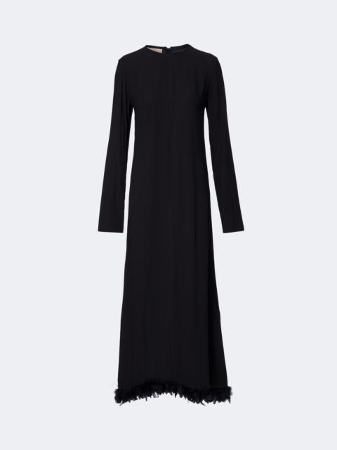 Plan C Feather-trimmed gown