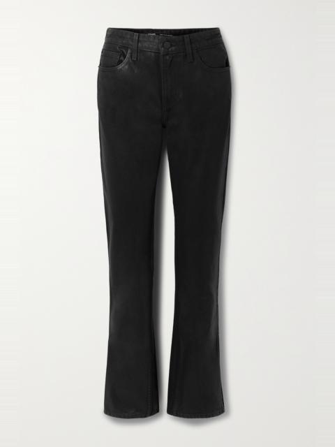 GRLFRND Hailey coated low-rise bootcut jeans
