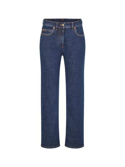 Louis Vuitton Mid-Rise, Straight Classic Jeans In Stretch Indigo Denim