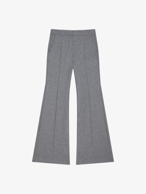 FLARE TAILORED PANTS IN WOOL FLANNEL
