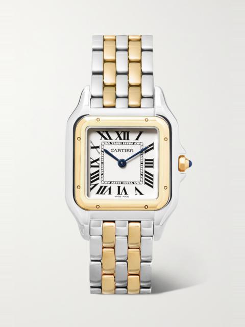 Cartier Panthère de Cartier 27mm medium 18-karat gold and stainless steel watch