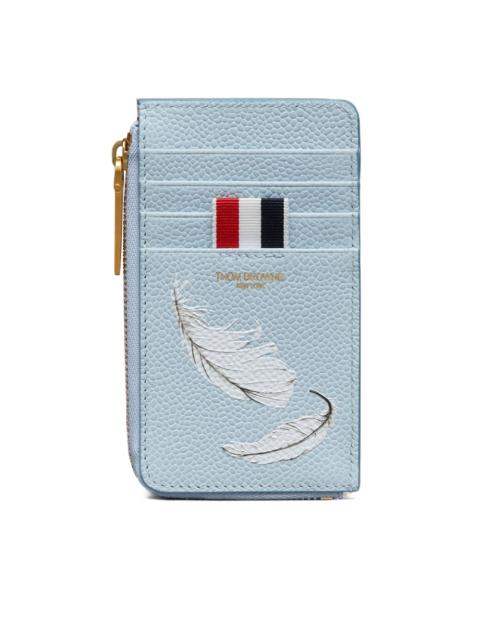 Thom Browne feather-print card holder