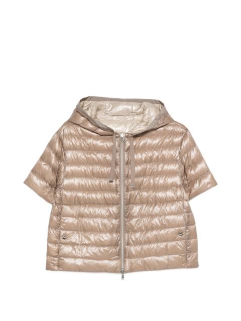 Herno short-sleeve hooded jacket