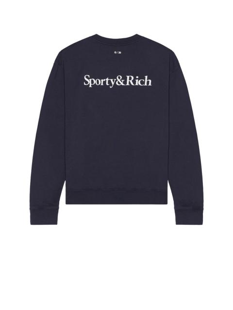 Sporty & Rich Yankees Serif Crewneck