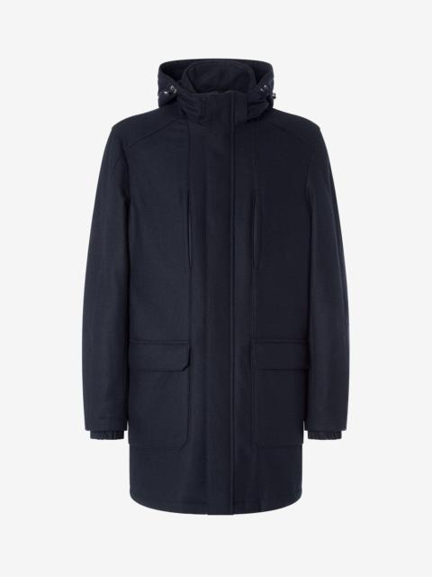 CORNELIANI Navy blue technical wool jacket