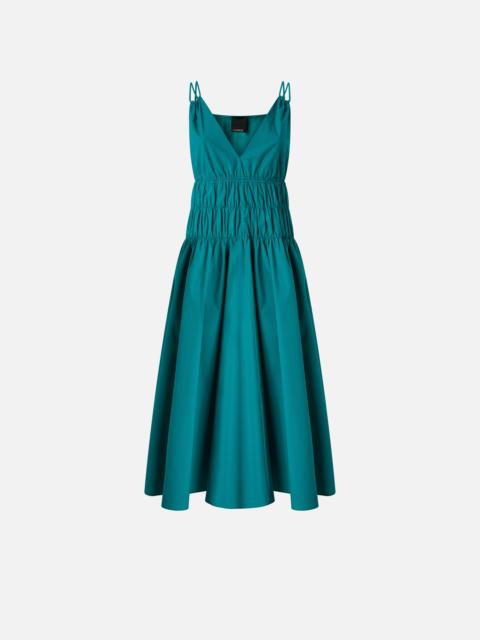 PINKO SLEEVELESS MIDI DRESS WITH PLEATS AND GATHERING
