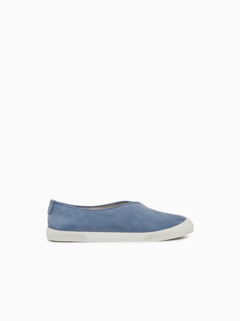 GIORGIO ARMANI SUEDE SLIP-ONS