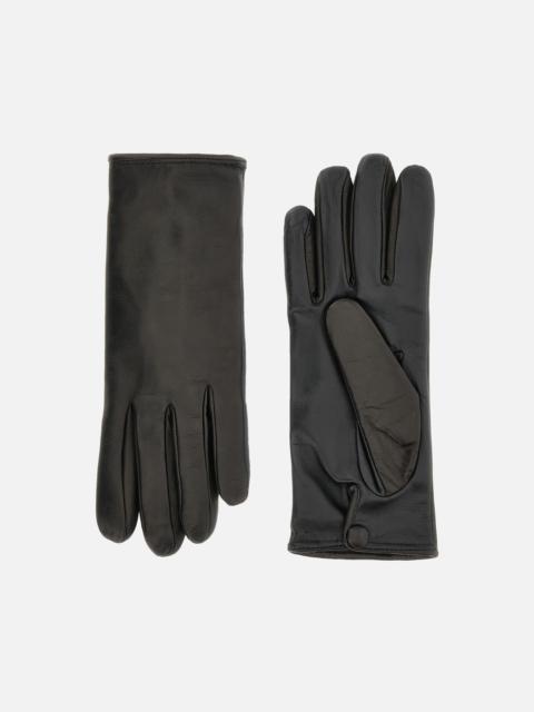 HOGAN Touch Gloves in Leather Black