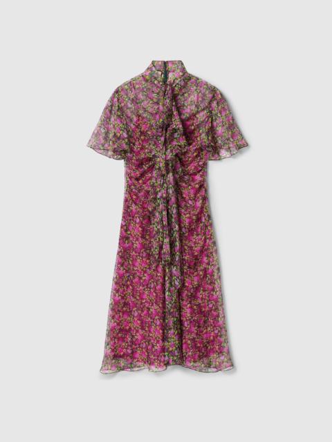 GUCCI Floral print silk evening dress