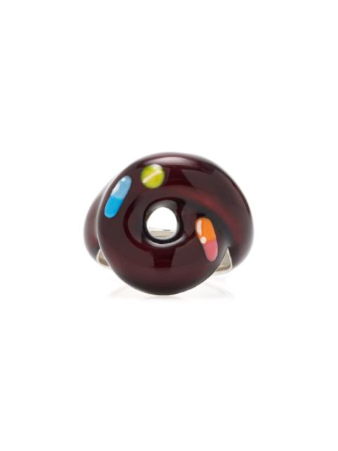BEA BONGIASCA Exclusive Pill Tarallo Sterling Silver Enamel Ring