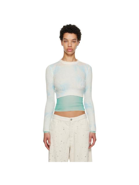 MM6 Maison Margiela White Tie-Dye Sweater