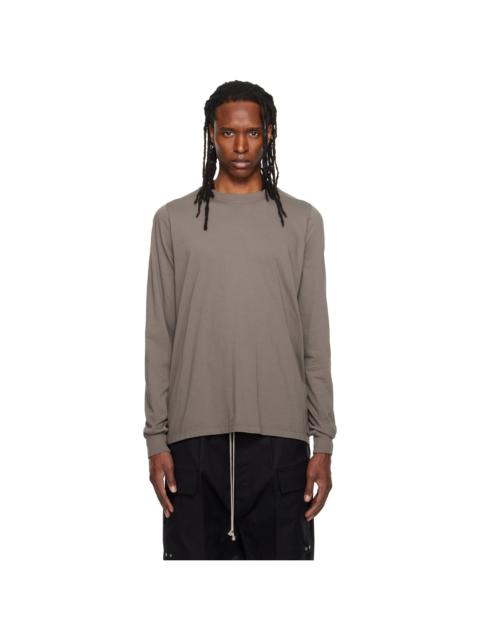 Rick Owens Gray Tower Short Crewneck LS T-shirt