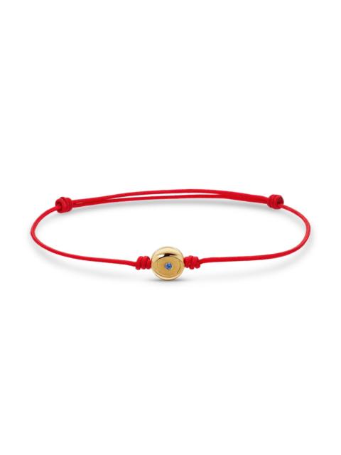 DAVID YURMAN Men's Evil Eye Cord Bracelet with 18K Yellow Gold - Red Sapphire