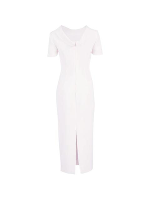 ROLAND MOURET crepe midi dress