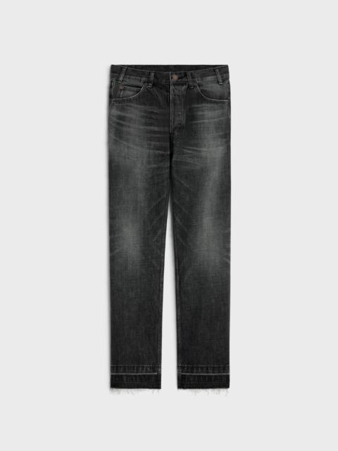 CELINE wesley jeans in black ice rinse wash denim